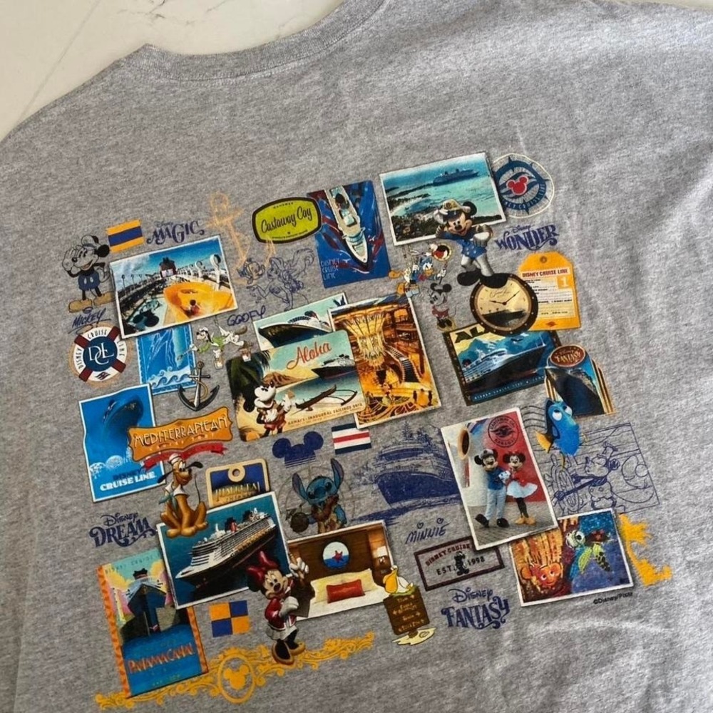 Disney Cruise Line 15 Magical Years Shirt XXL Gray DCL Anniversary Graphic Tee‎